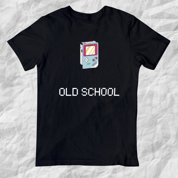 Old School T-Shirt, 90s T-Shirt, Custom Tee, Gaming Shirt, Gildan, Light Blue - Picture 4 of 10